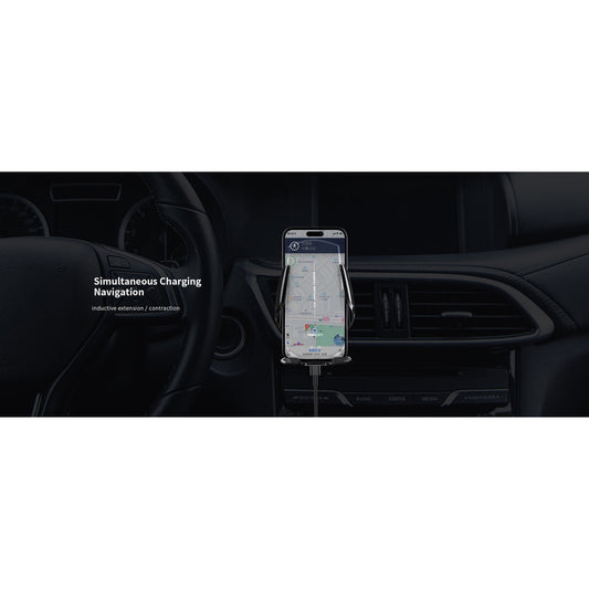 RECCI Wireless Charging Car Holder 15W Fast Charger With Auto-Clamp