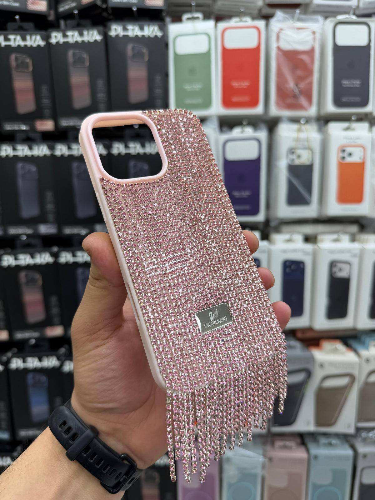Luxury Silver Crystal Fringe iPhone Case