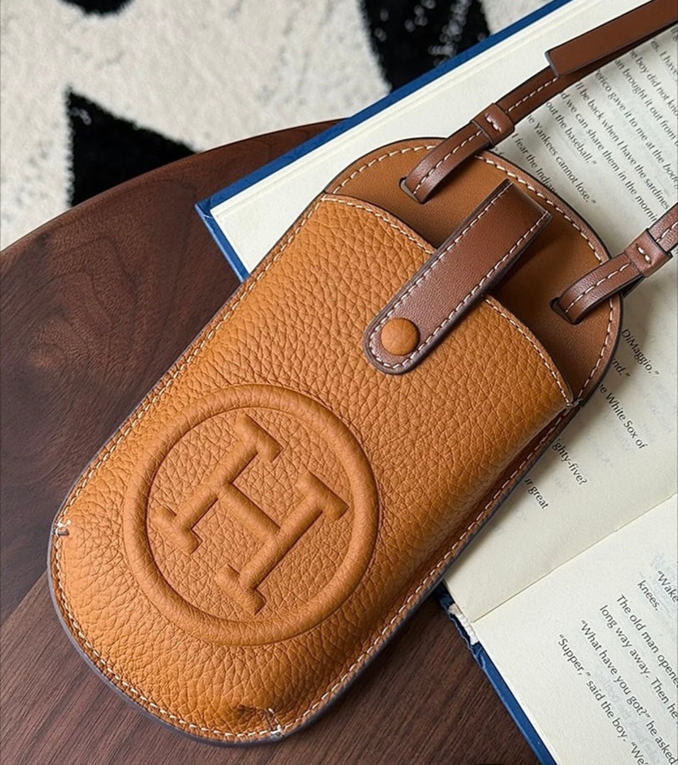 Leather Hermes phone bag
