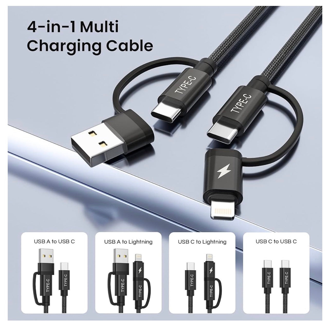 4in1 Super Fast Charge Cable