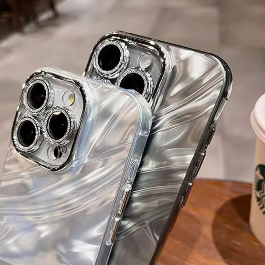 waves case with glittery lenses