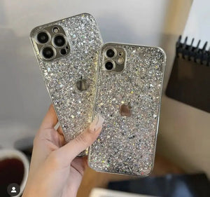 Silver Glittery case Cover Shop