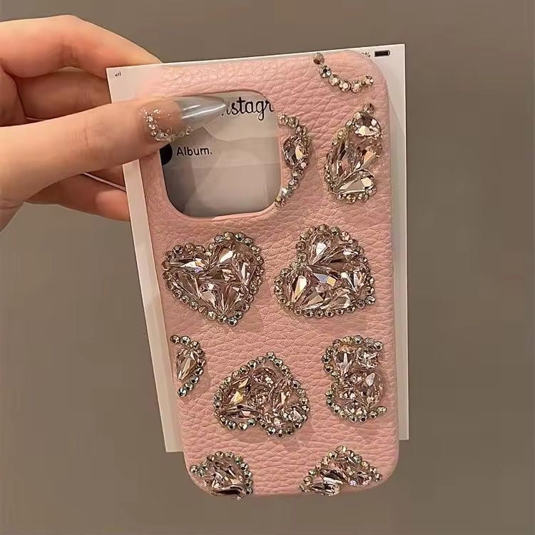 Pink hearts case for iPhone