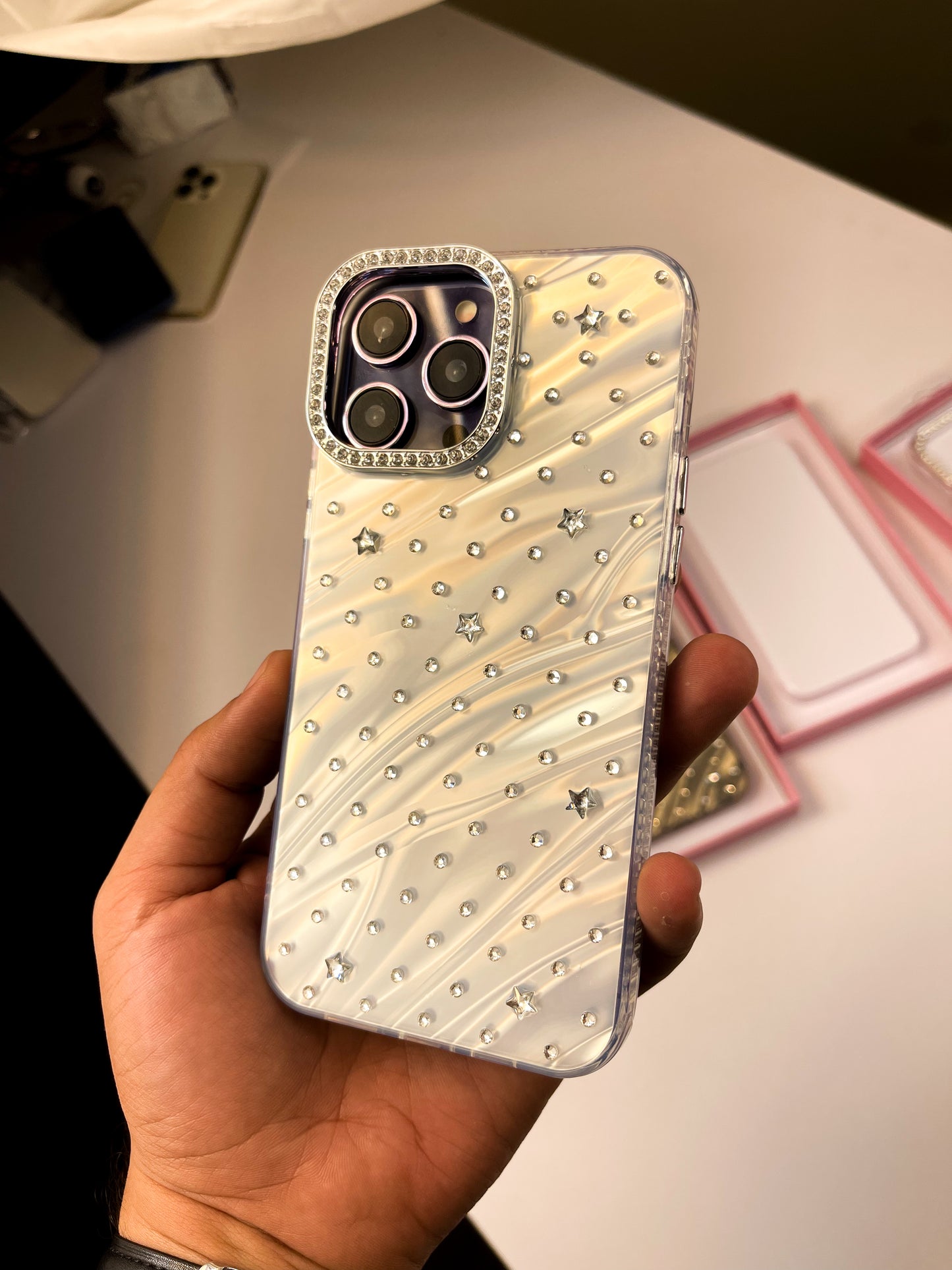 Wavy diamonds iPhone case