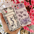 Floral case with mirror stand for iPhone