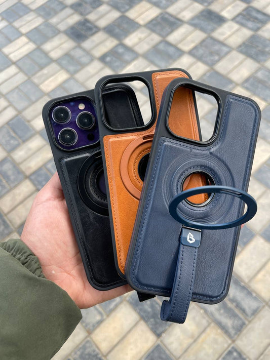 Leather magsafe with stand