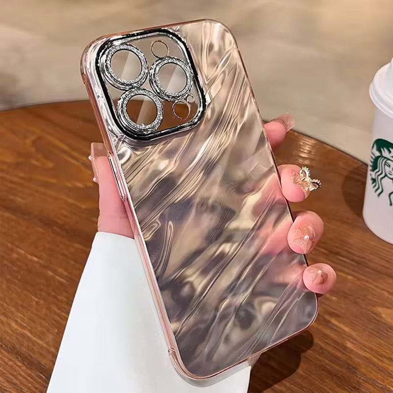 waves case with glittery lenses