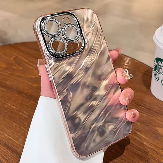 waves case with glittery lenses