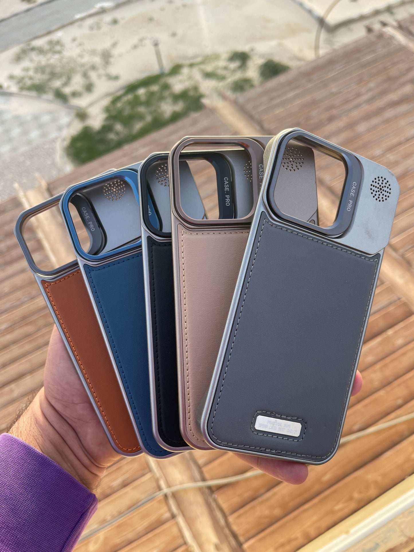 Leather stand case