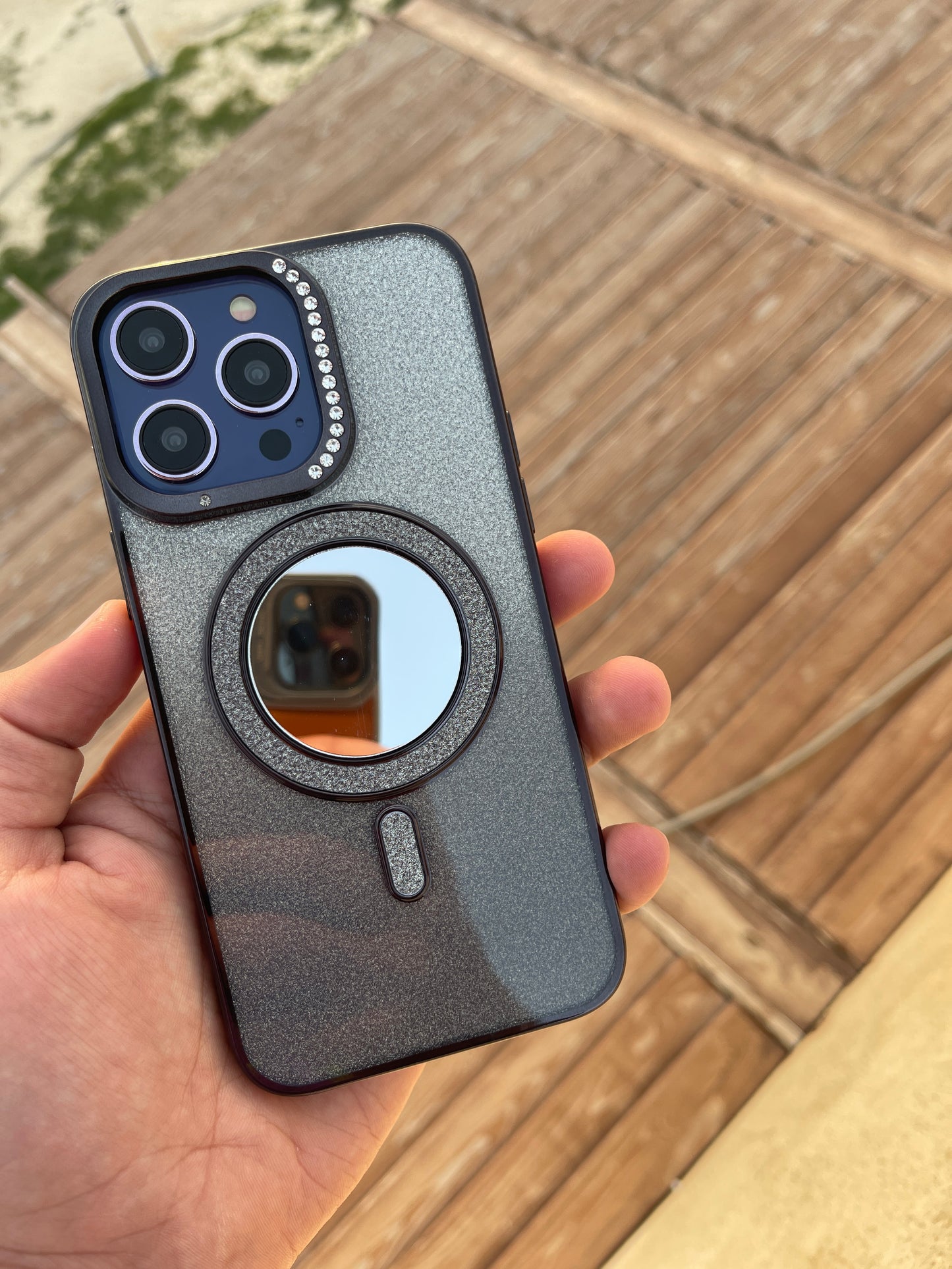 Magsafe Mirror Glittery case