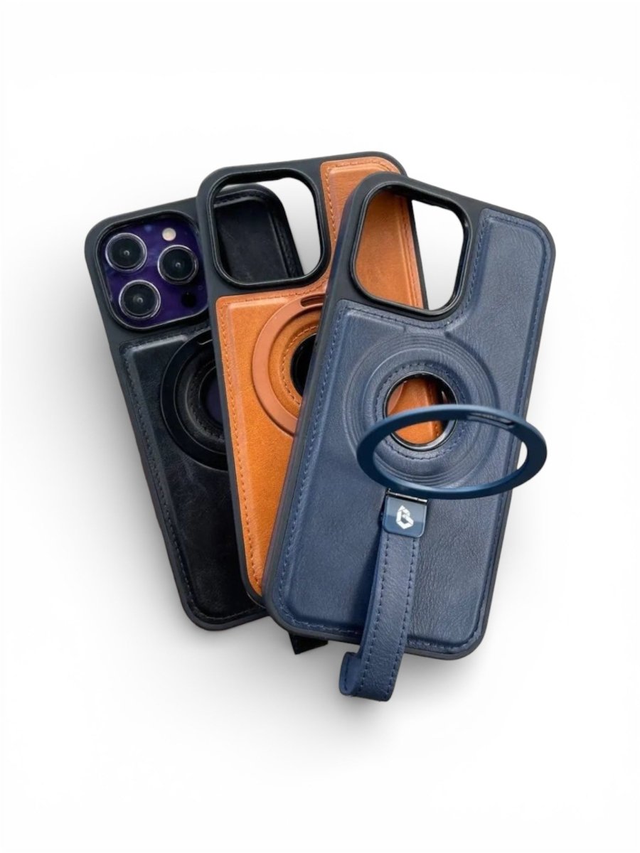 Leather magsafe with stand - Cover Shop