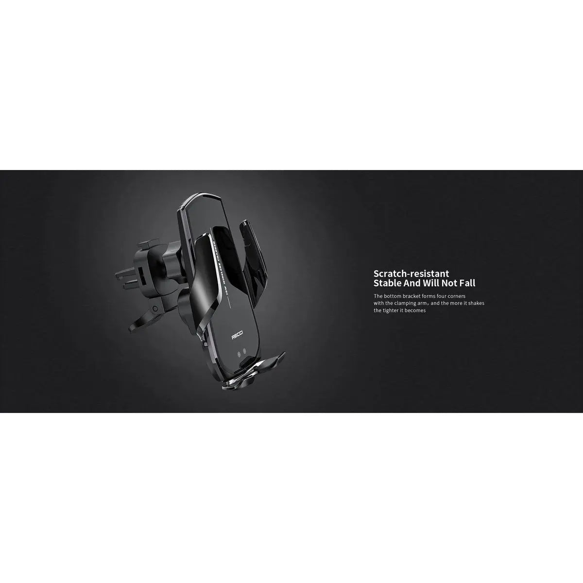 RECCI Wireless Charging Car Holder 15W Fast Charger With Auto-Clamp Cover Shop