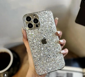 Silver Glittery case Cover Shop