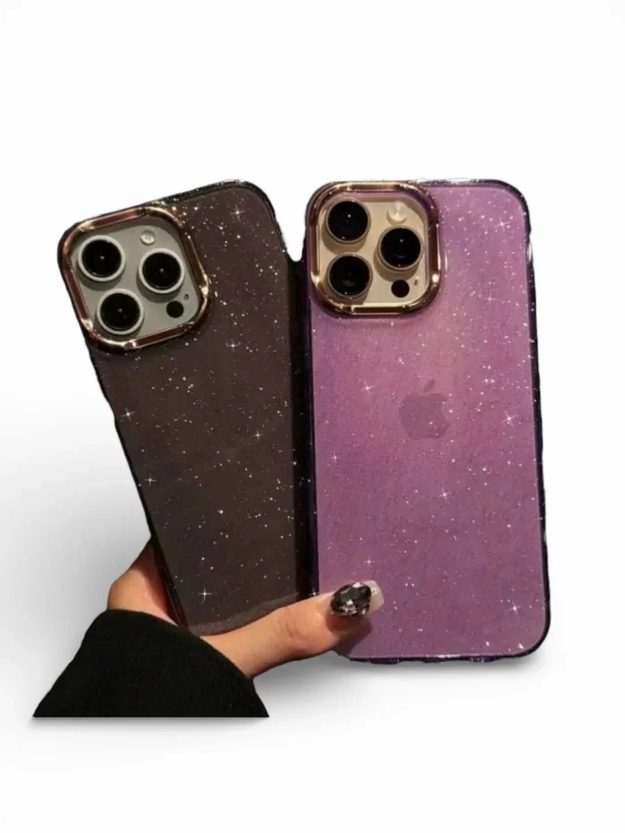 Transparent glittery case - Cover Shop