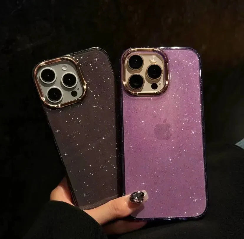 Transparent glittery case My Store